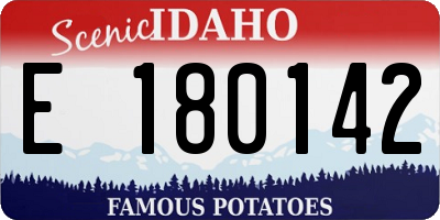 ID license plate E180142