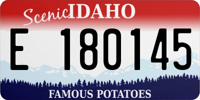 ID license plate E180145
