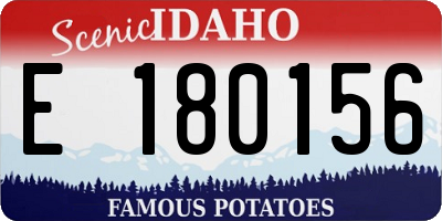 ID license plate E180156
