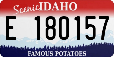 ID license plate E180157
