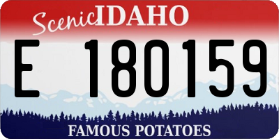 ID license plate E180159