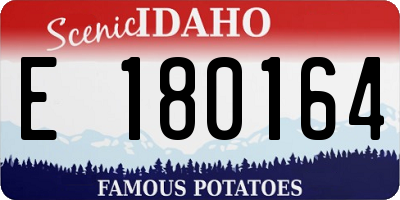 ID license plate E180164
