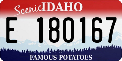 ID license plate E180167