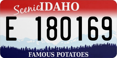 ID license plate E180169