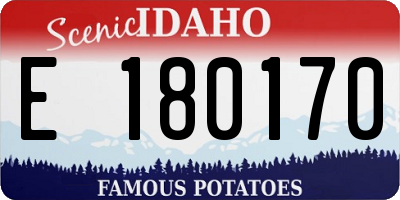 ID license plate E180170