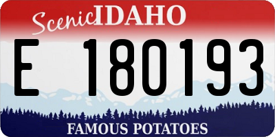 ID license plate E180193