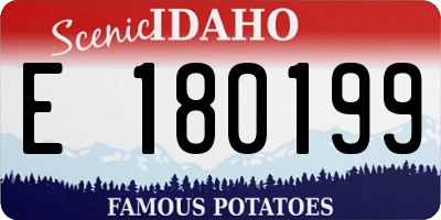 ID license plate E180199