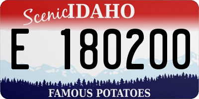 ID license plate E180200