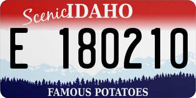 ID license plate E180210