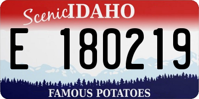ID license plate E180219