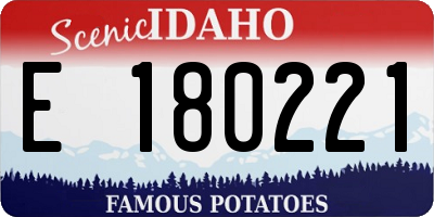 ID license plate E180221