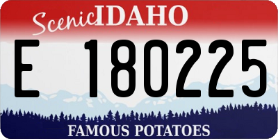 ID license plate E180225