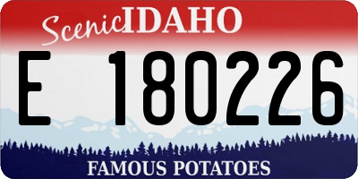 ID license plate E180226