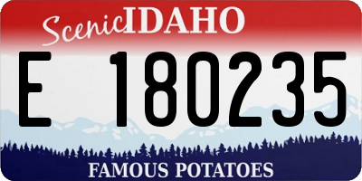 ID license plate E180235