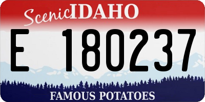 ID license plate E180237