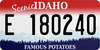 ID license plate E180240