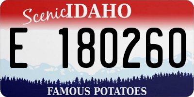 ID license plate E180260