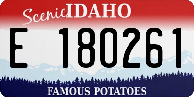 ID license plate E180261