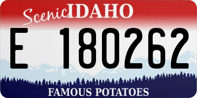 ID license plate E180262