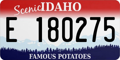 ID license plate E180275