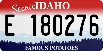ID license plate E180276
