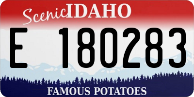 ID license plate E180283