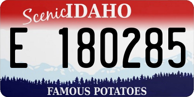 ID license plate E180285