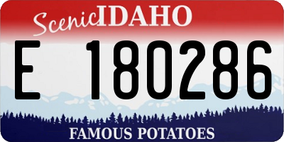 ID license plate E180286