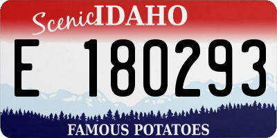 ID license plate E180293