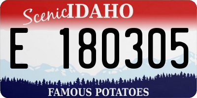ID license plate E180305