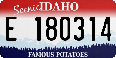 ID license plate E180314