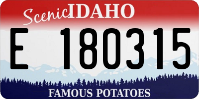ID license plate E180315