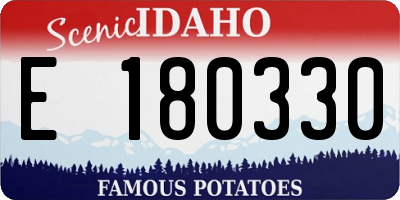 ID license plate E180330
