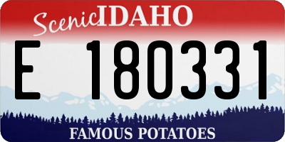 ID license plate E180331