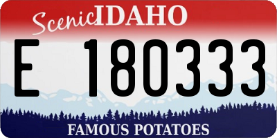 ID license plate E180333