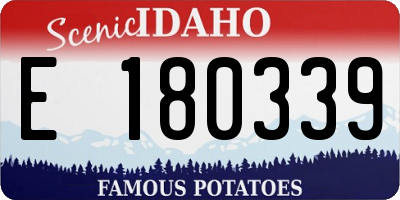 ID license plate E180339