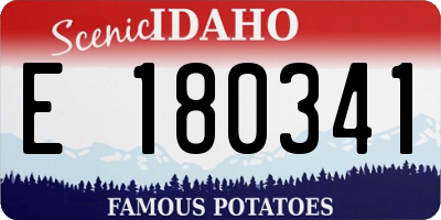 ID license plate E180341