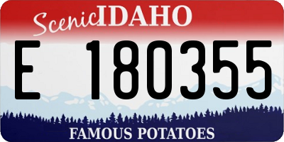 ID license plate E180355