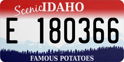 ID license plate E180366