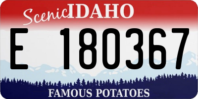 ID license plate E180367