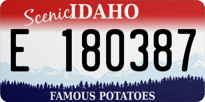 ID license plate E180387