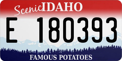 ID license plate E180393