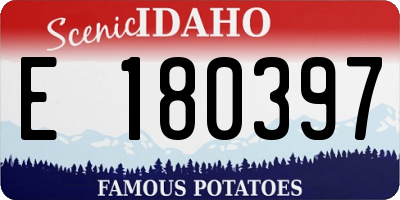ID license plate E180397