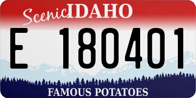 ID license plate E180401