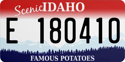 ID license plate E180410