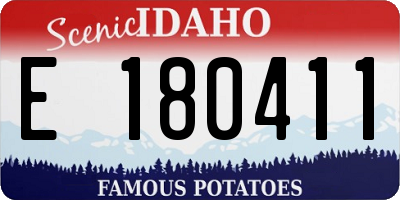 ID license plate E180411