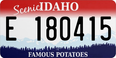 ID license plate E180415