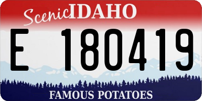ID license plate E180419
