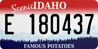 ID license plate E180437