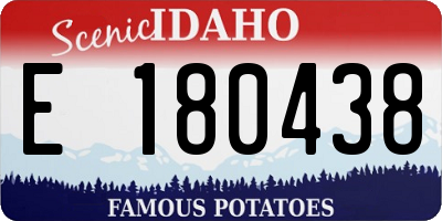 ID license plate E180438